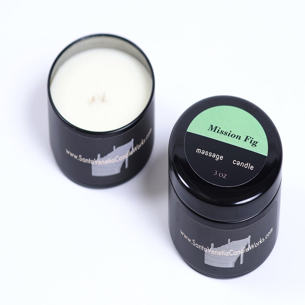 100% Natural - Hand Poured in the U.S. Pure Soy Massage Candle (Mission Fig)