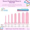 Vuva More Sizes! Seven New Sizes Made in USA Heat Sealed in Safety Bag Smooth Plastic Set of 7 with Travel Pouch view 2