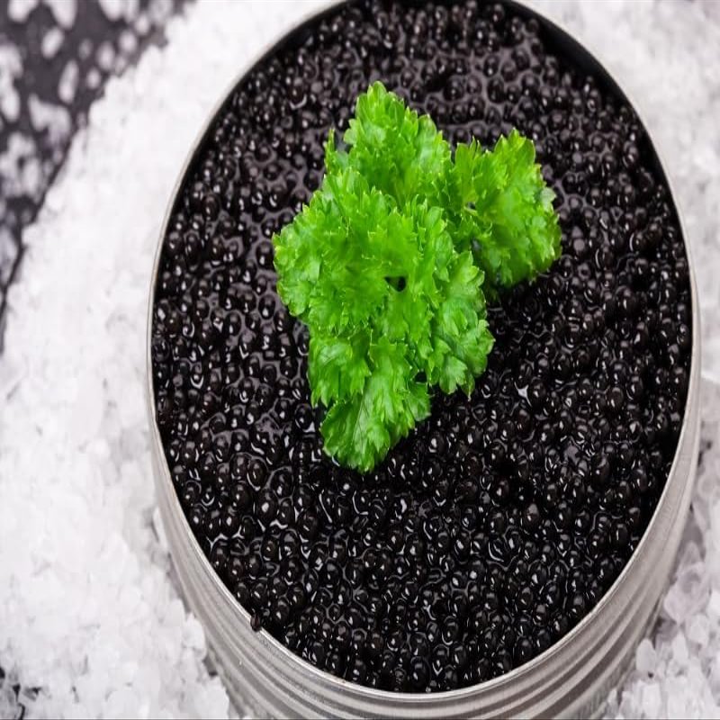 American Bowfin Caviar  Wild-Caught Louisiana "Choupique" Roe, Malossol Small Dark Pearls (2 oz / 56 g)