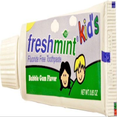 Freshmint 0.85 oz. Kids Fluoride-Free Toothpaste bubble gum flavor