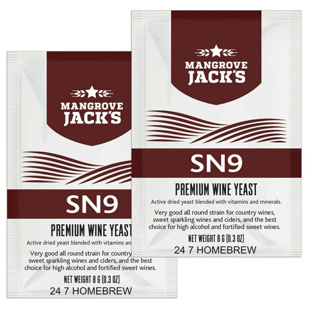 2X Mangrove Jacks SN9 8g Treats 23L White & Country up to 18% ABV