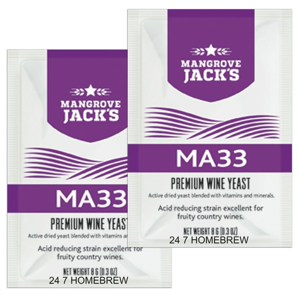 2x Mangrove Jacks MA33 8g / 23L Fruity White & Blush Country Wines