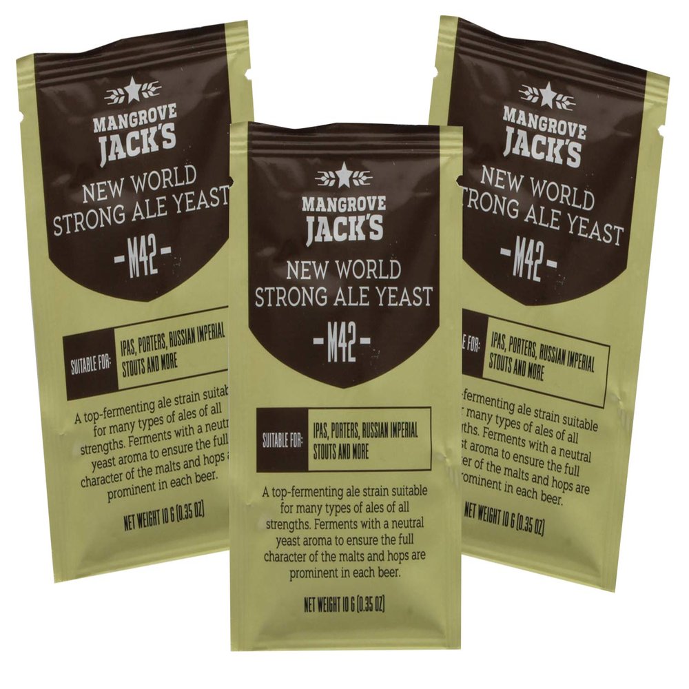 3X Mangrove Jack's Craft Series Yeast M42 New World Strong Ale (10g)