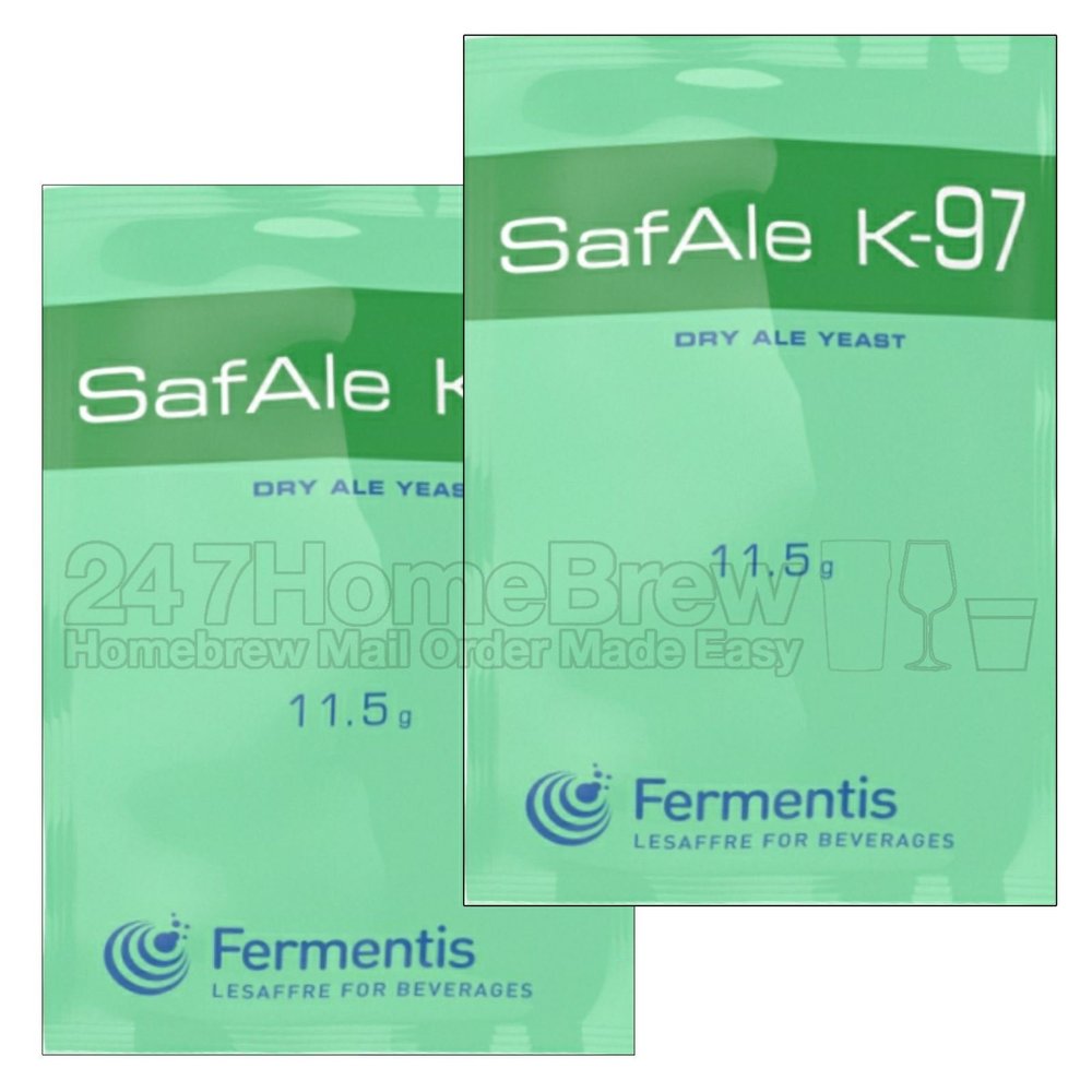 2x Fermentis Safale K-97 Beer Yeast German Ales 11.5g 20-30L