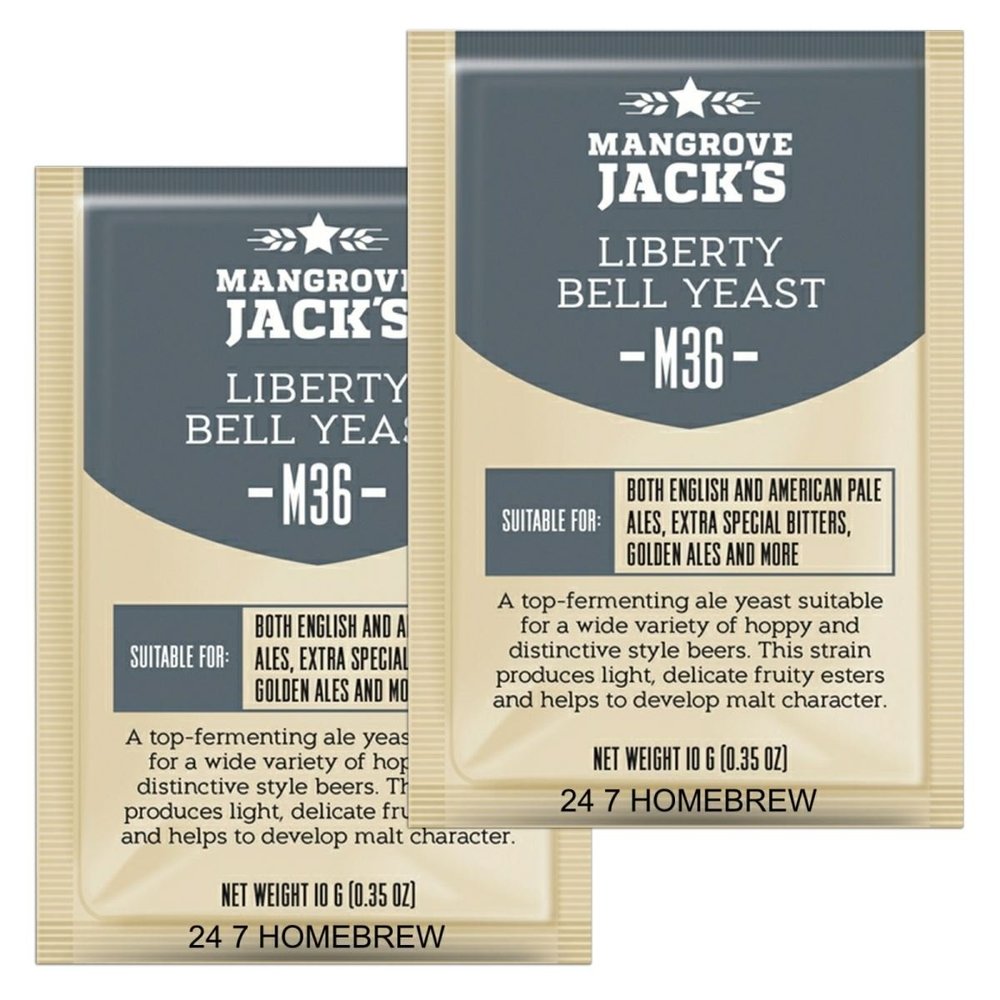 2X Mangrove Jacks Craft Series Yeast M36 Liberty Bell Ale 10g)