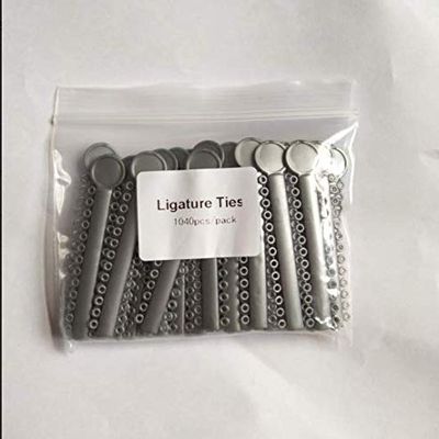 40pcs/Pack 1040 Pcs Dental Orthodontics Elastomeric Ligature Ties Braces Bands Silver Grey