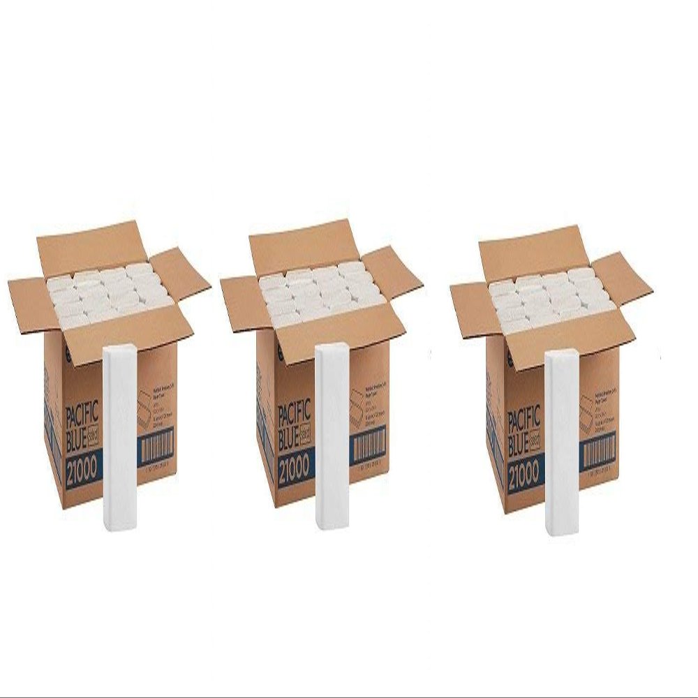 Pacific Blue Select Multifold Premium 2-Ply Paper Towels (Previously Branded Signature) by GP PRO, White, 21000, 125 Paper Towels Per Pack, 16 Packs Per Case (3 CASES)