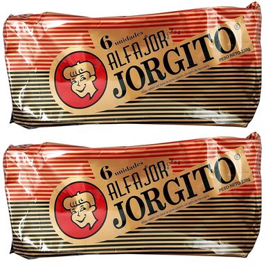 JORGITO Alfajor Dulce de Leche chocolate 6 ct. 330 gr. (Chocolate, 2)