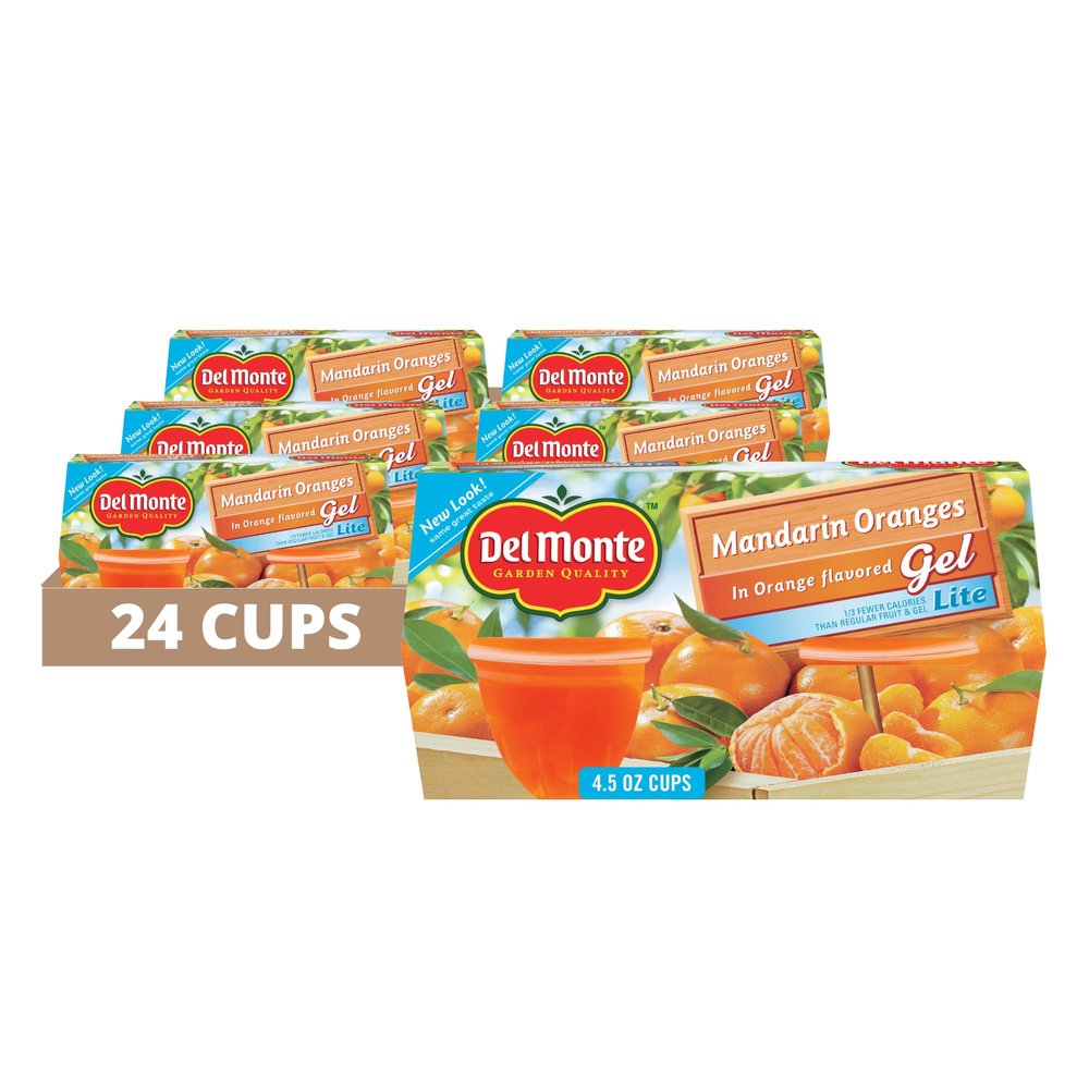 Del Monte Mandarin Oranges, Fruit Snack Cups, 4.4 Ounce (Pack of 24)