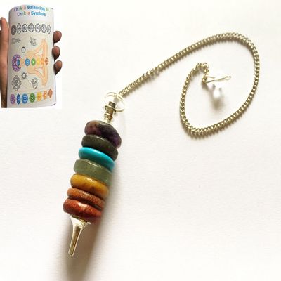 7 Chakra Donut Stone Pendulum Healing Dowsing Crystal Healing Chakra Stone Sets Therapy by Chakra Balancing, Chakra Healing, Spiritual Energy, Crystal Healing, Balancing Energy, Emotional Healing