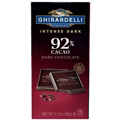 GHIRARDELLI Intense Dark Chocolate Bar, 92% Cacao, 3.17 Oz Bar
