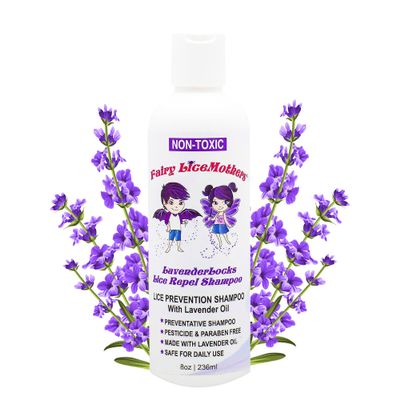 Fairy LiceMothers LavenderLocks for Lice Prevention Shampoo, 8 fluid ounces - Gentle, Pesticide Free, Suitable for All Hair Types, Aromatherapy, Scented