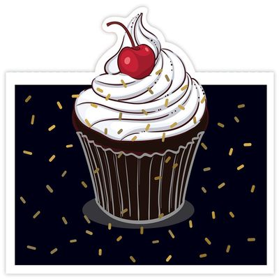 Great Papers! Pop-Up Cupcake Note Card, 4.75" x 4.375", 6 Cards and 6 Matching Envelopes (2018032)
