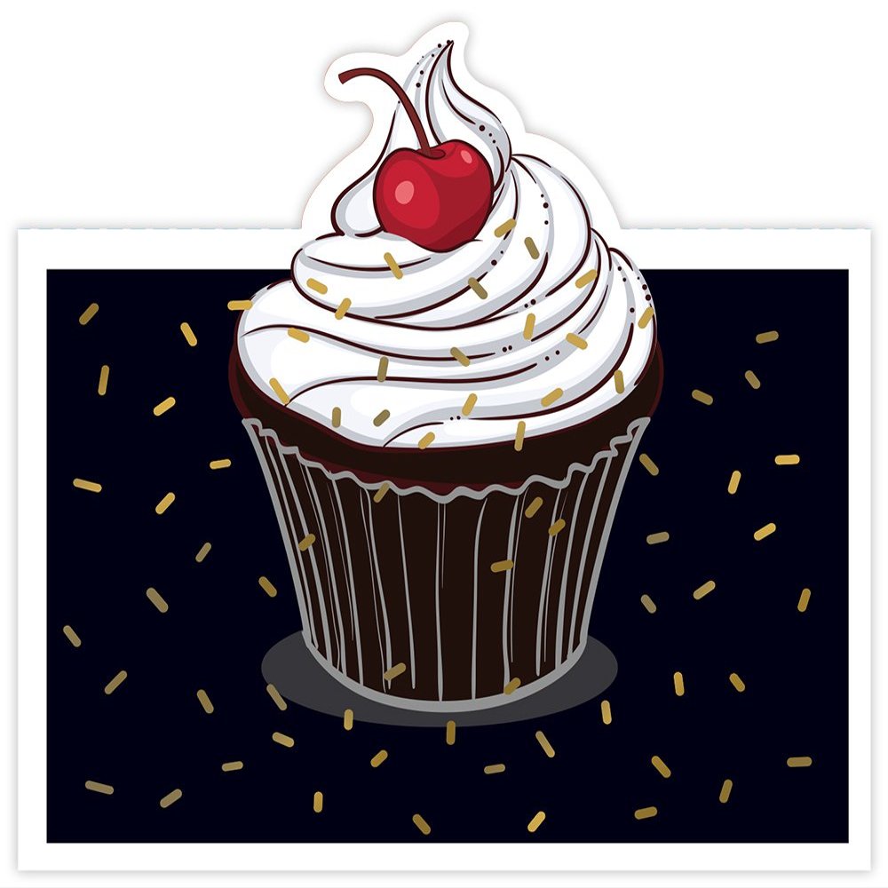 Great Papers! Pop-Up Cupcake Note Card, 4.75" x 4.375", 6 Cards and 6 Matching Envelopes (2018032)