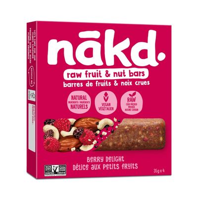 Nakd Berry Delight Bar 4pk, 35 GR