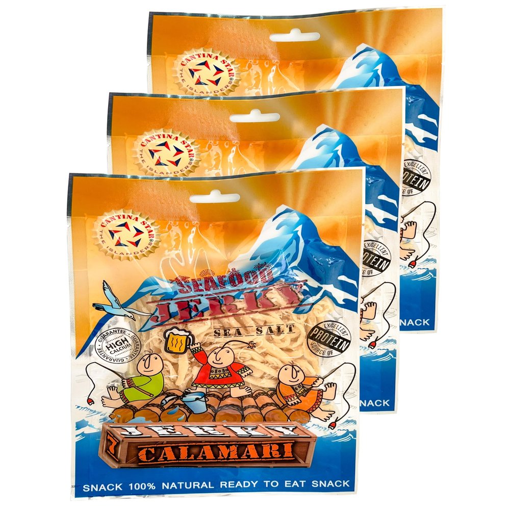 Cantina Star (Calamari) Calamari Jerky, 75g, Pack of 3