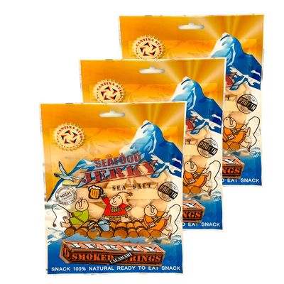 Cantina Star "Smoked Rings" Calamari Jerky, 80g, Pack of 3