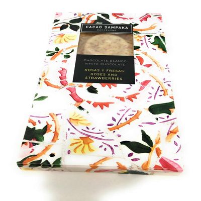 Cacao Sampaka Roses And Strawberries Chocolate Bar, 2.64 Oz