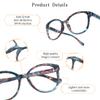 LifeArt Blue Light Blocking Glasses, Anti Eyestrain, Computer Reading Glasses, Gaming Glasses, TV Glasses for Women Men, Anti Glare (Floral, No Magnification) view 2