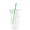 Clear Plastic Disposable Cups with Lids and Smoothie Straws 500 Count - 16 oz (Ounces) Clear PET Cup for Smoothies, Protein Shakes, Bubble Tea, Iced Coffee, Boba, Fresh Juice, Meal Prep, Party Cup view 2