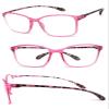 1 Pair Square Colorful Thin Frame Full Lens Reading Glasses Readers (Pink, 1.50) view 1