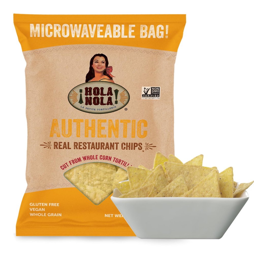 Handmade Seasoned Tortilla Chips [Cleaole Flavor] By Hola Nola- Non-GMO, Gluten-Free Tortilla Chips- Microwaveable Snack Tortilla Bags- Kettle Cooked With Coconut Oil- Kosher Corn Tortilla Chips Snack (12 Ounce (Pack of 1), Original Authentic)