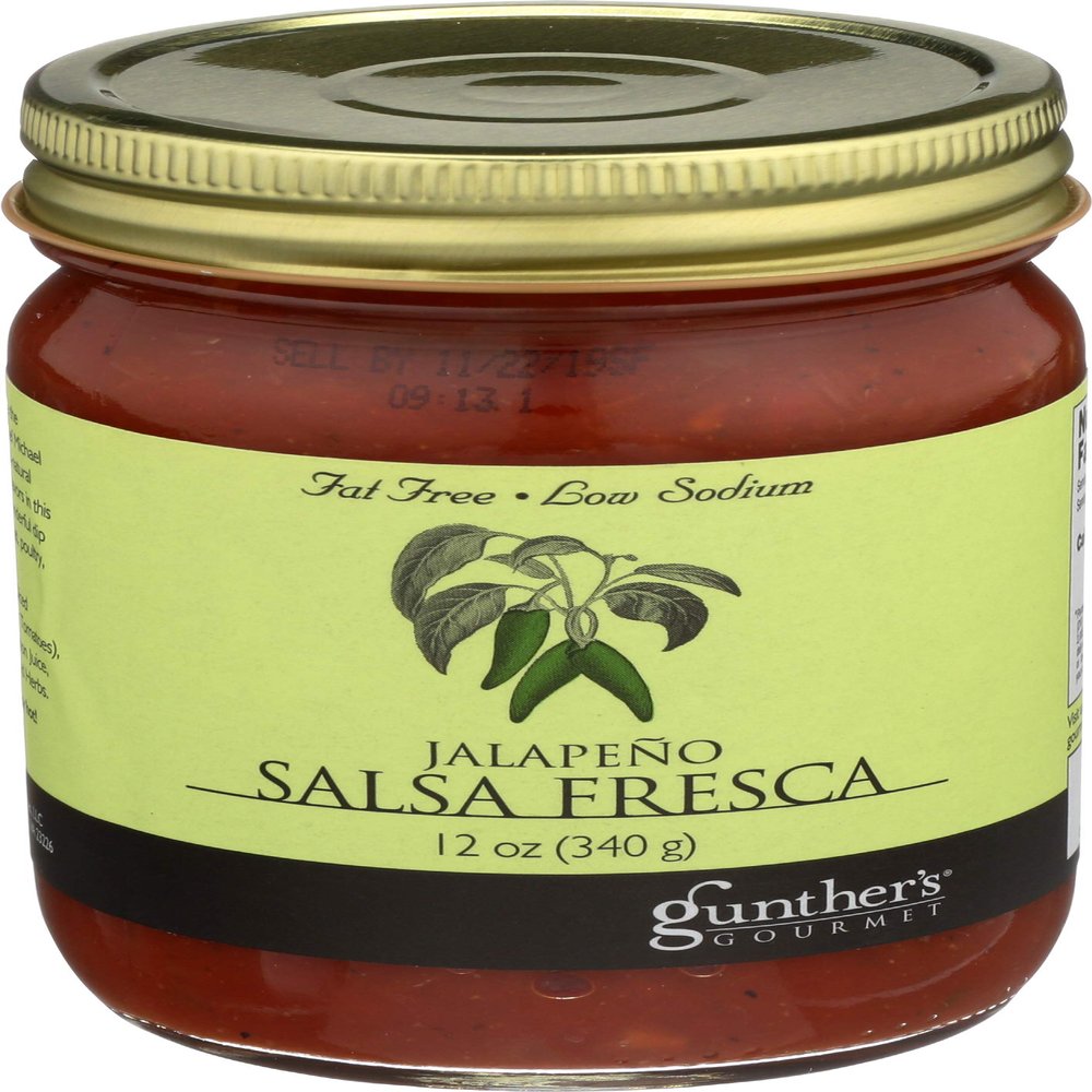 Gunther's Gourmet Jalapeno Salsa Fresca, Jalapeo Salsa Fresca, Fresh Aroma And Well-Balanced Flavor 12 ounce
