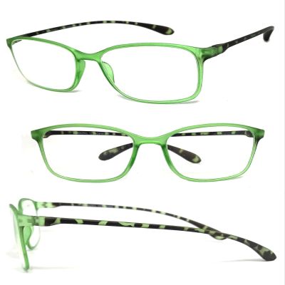 1 Pair Square Colorful Thin Frame Full Lens Reading Glasses Readers (Green, 1.50)