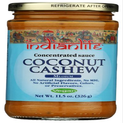 Indianlife, Sauce Cooking Coconut Cashew 11.5 Fl Oz
