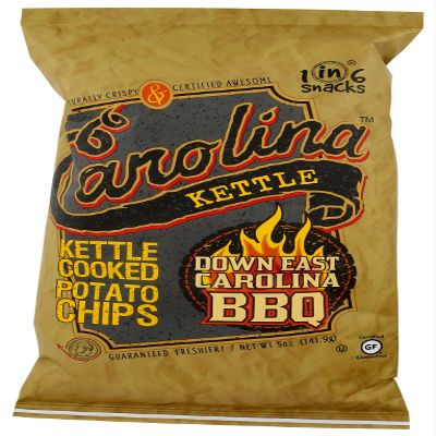 Carolina Kettle Kettle Cooked Potato Chips, Down East Carolina BBQ, 5 Oz