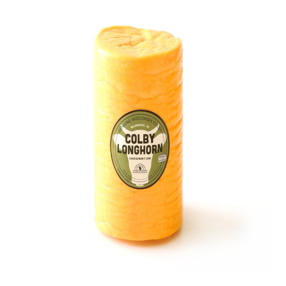 Traditional Colby Longhorn Cheese | 48 oz Half Loaf | Creamy, Mild & Smooth Authentic Wisconsin Colby Cheese