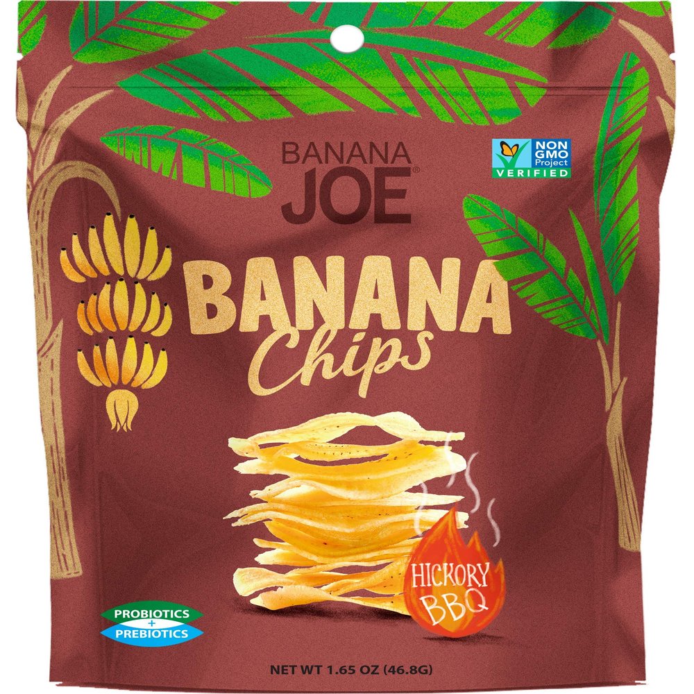 BBQ Flavored Chips , Gluten-Free Healthy Snacks for Adults & Kids Vegan & Paleo Approved A Potato Chip Thats Good For You (Made From 100% Real Banana) (Hickory BBQ, 1)