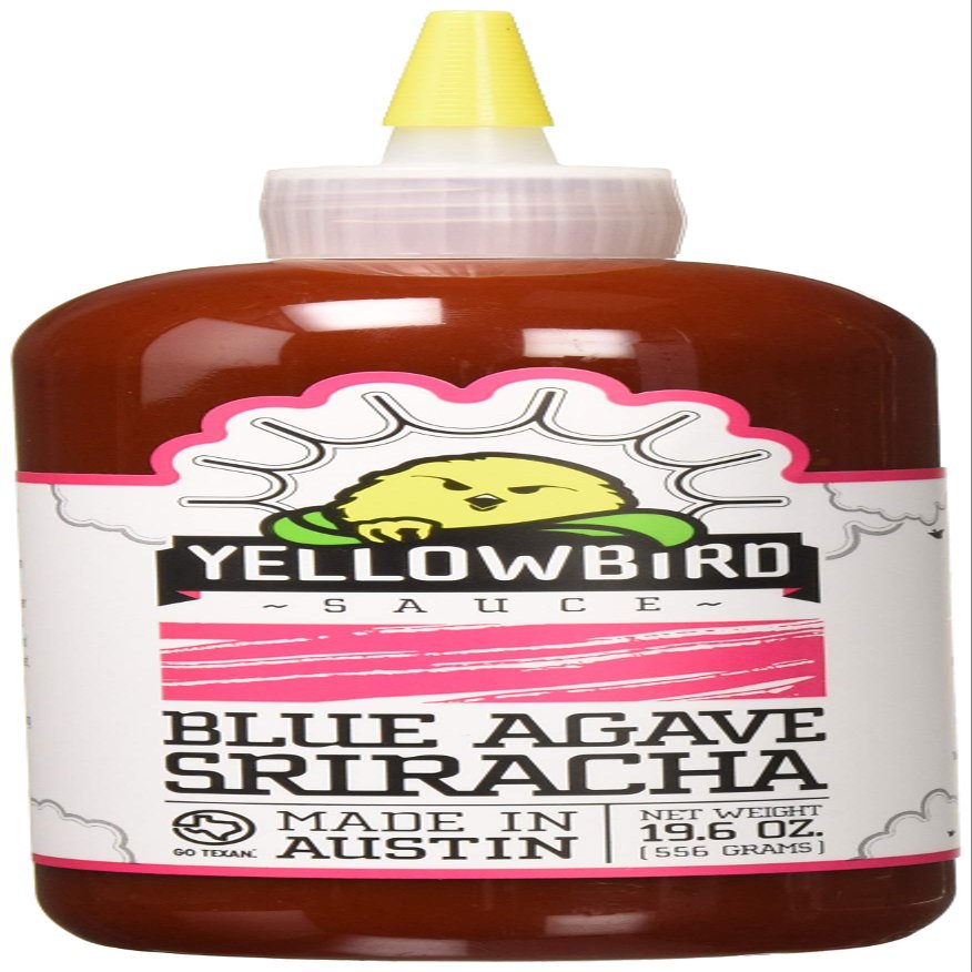 Blue Agave Sriracha by Yellowbird Foods, All Natural, Non-GMO, 19.6 oz bottle, 6-Pack