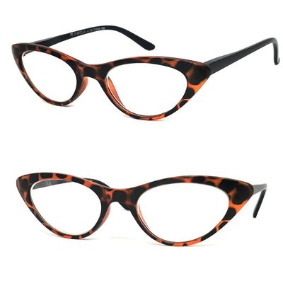 1 Pair Retro Woman Cat Eye Full Lens Reading Glasses Spring Temple (Tortoise Brown, 1.00)