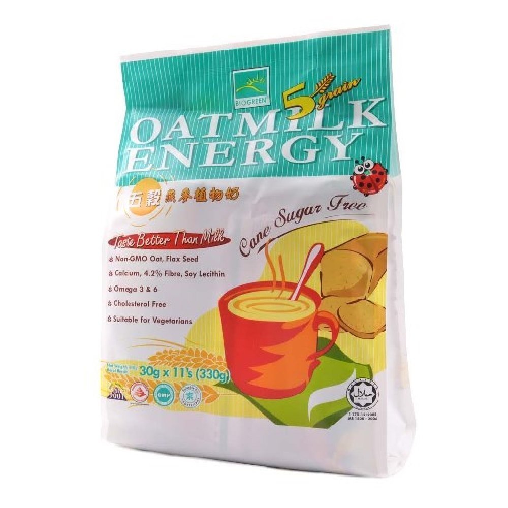 Biogreen Five Grain Oatmilk Energy 330g (6 Pack)