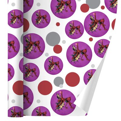 GRAPHICS & MORE Rocking Demon With Headphones On Devil Gift Wrap Wrapping Paper Roll