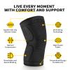 CAMBIVO 2 Pack Knee Braces for Women & Men, Knee Compression Sleeves for Knee Pain Relief, Knee Support with Non-Slip Silicone, Breathable, for Running, Workout, Weightlifting & Daily Use, Arthritis Support (Black, Medium) view 3