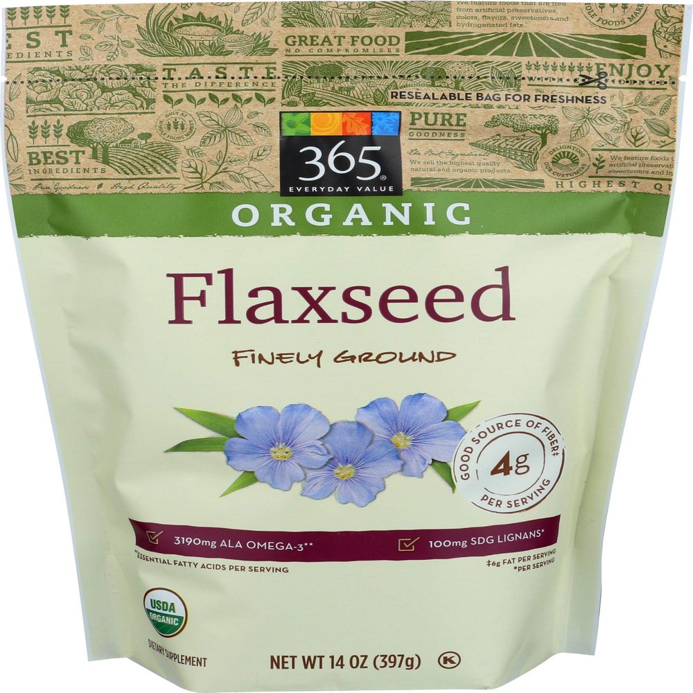 365 by Whole Foods Market, Organic Flaxseed Finely Ground, 14 Ounce