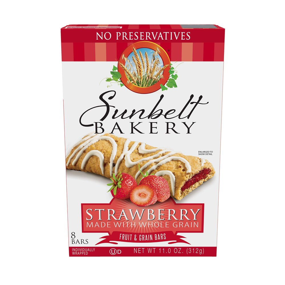 Sunbelt Bakery Strawberry Fruit & Grain Bars, 1.4 oz Bars, 8 Count