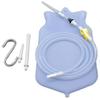 Silicone Enema Bag Kit | Non-Toxic, BPA- & Phthalates-Free | 2 Quart Bag | Extra Long Silicone Hose Assembly | 3 Tips/Nozzles | Stopcock Tap | Non-Return Valve | Stainless Steel Plastic Covered Hook view 1