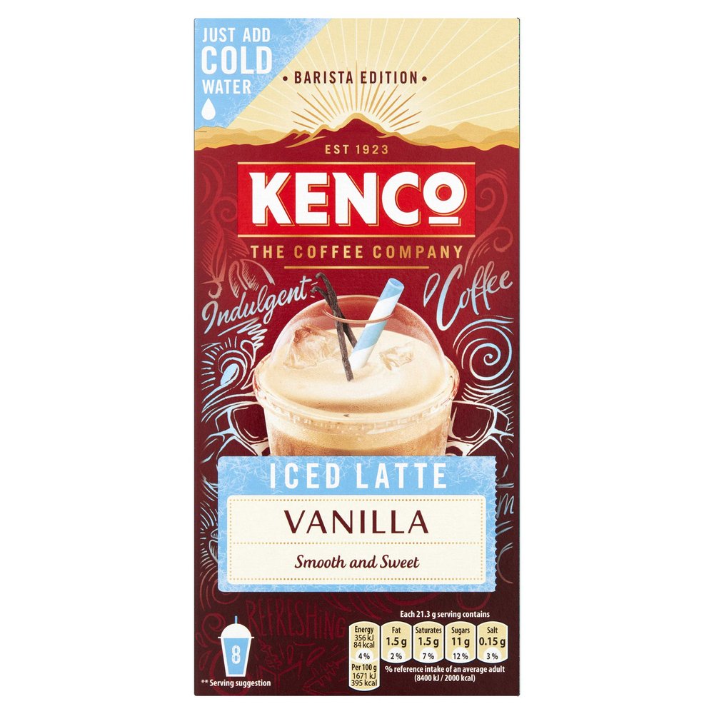 Kenco Instant Iced Vanilla Latte 8X21g
