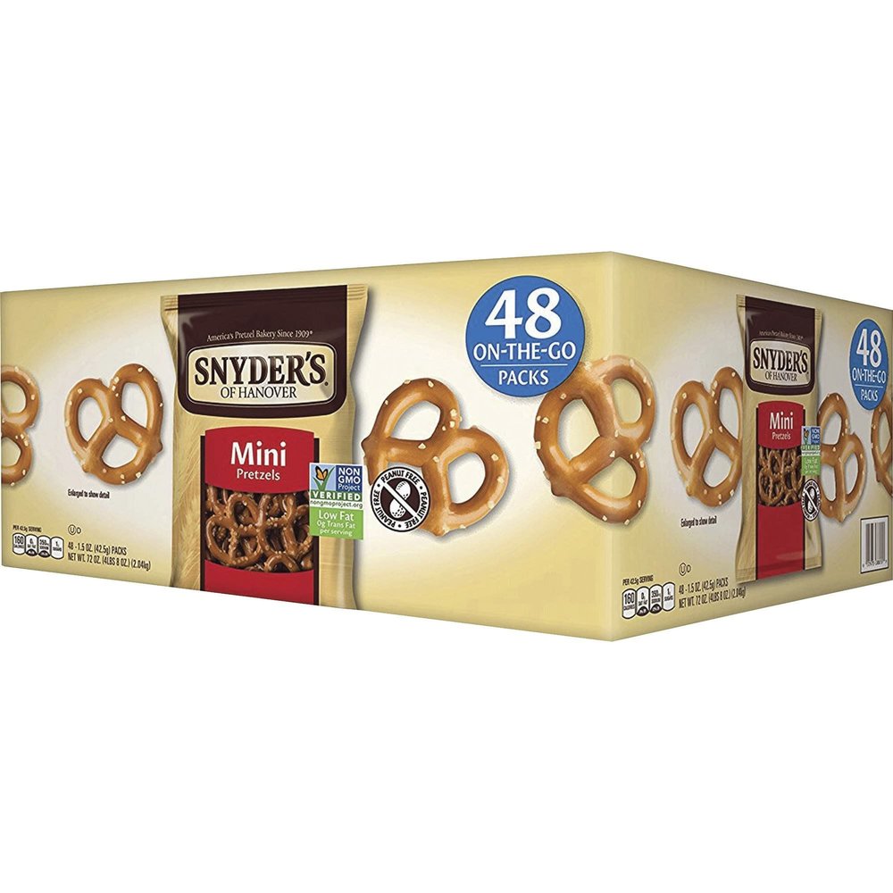 Snyder's Fat-Free All-Natural Mini Pretzels, 1.5 Oz, Pack Of 48