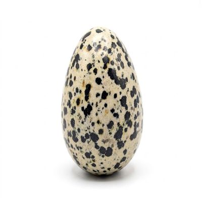 Jet Dalmatian Jasper Egg 2 Inch Natural Healing Crystal Stone for Energy Balancing, Chakra Meditation, Reiki, Home Dcor & Crystal Collection