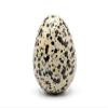 Jet Dalmatian Jasper Egg 2 Inch Natural Healing Crystal Stone for Energy Balancing, Chakra Meditation, Reiki, Home Dcor & Crystal Collection view 1
