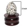 Jet Dalmatian Jasper Egg 2 Inch Natural Healing Crystal Stone for Energy Balancing, Chakra Meditation, Reiki, Home Dcor & Crystal Collection view 2