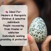 Jet Dalmatian Jasper Egg 2 Inch Natural Healing Crystal Stone for Energy Balancing, Chakra Meditation, Reiki, Home Dcor & Crystal Collection view 4