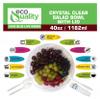 40oz Salad Bowls To-Go with Lids and Cutlery (25 Count) - Clear Plastic Disposable Salad Containers | Lunch, Salads, Fruits, Leak Proof, Airtight, Fresh, Meal Prep, Fork, | Rose Bowl Container (40oz) view 2