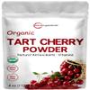 Organic Tart Cherry powder, 4oz | 100% Natural Fruit Powder | US Grown Tart Cherries Source | No Sugar & Additives | Great Flavor for Drinks, Smoothie, & Beverages | Non-GMO & Vegan Friendly view 1