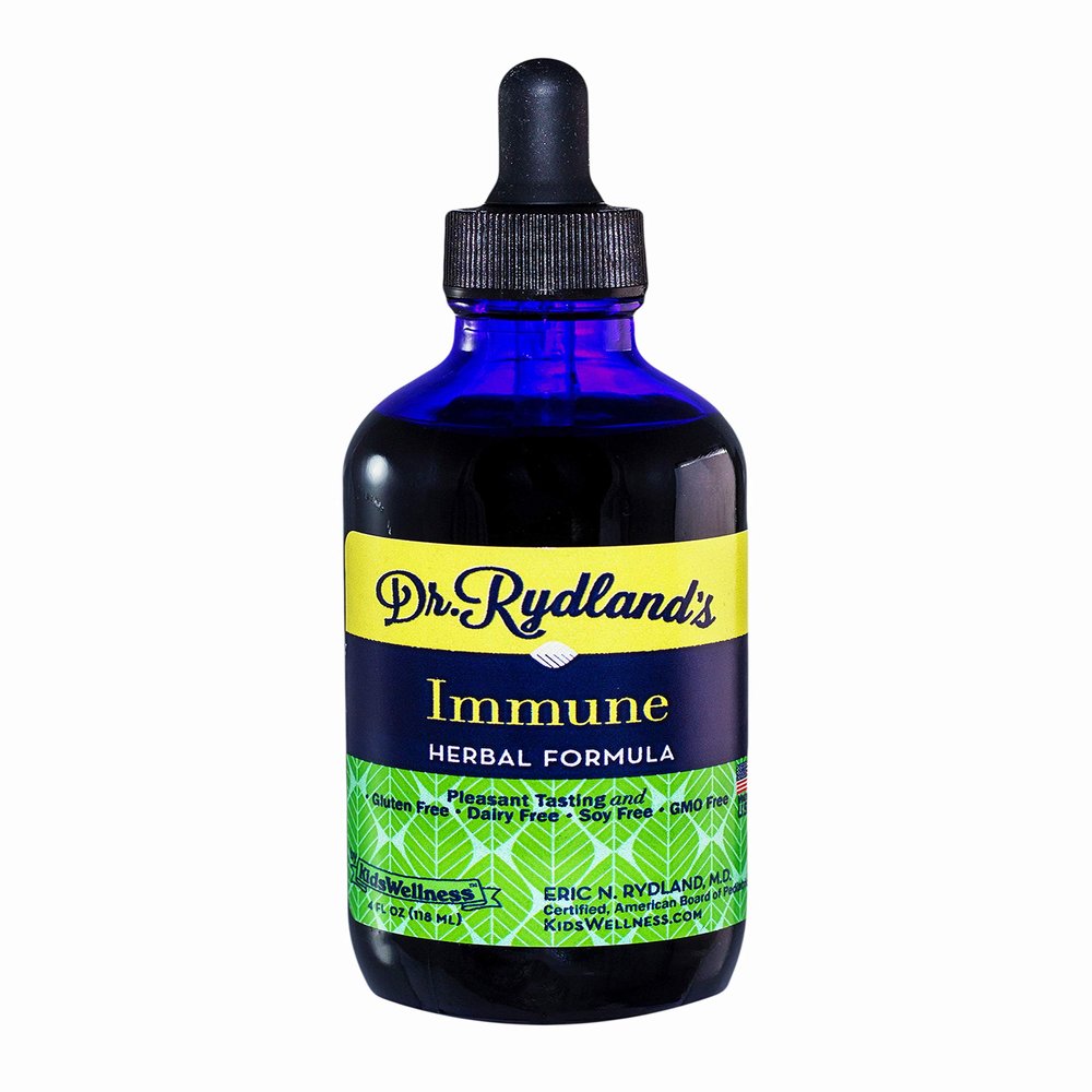 Dr. Rydland's Herbal Supplement | Created by KidsWellness | Safe and Effective for Infants to Adults| Immune | Colds, Flu, Bronchial and Croup Symptoms | 4 Ounce Bottle