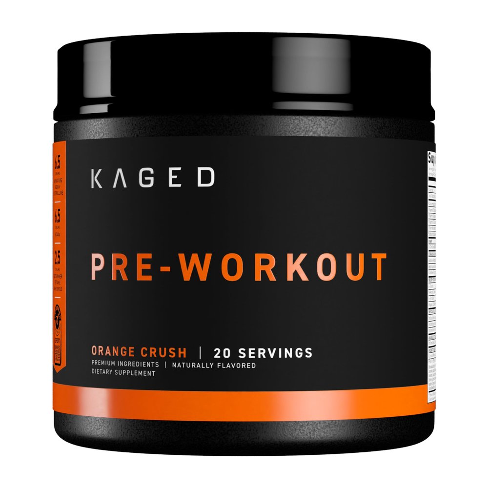 Kaged Original Pre Workout Powder | Orange Crush | Pre-Workout with Creatine, Beta Alanine, L-Citrulline, BCAAs | 274 mg Organic Caffeine | Pre Supplements for Men & Women | 20 Servings